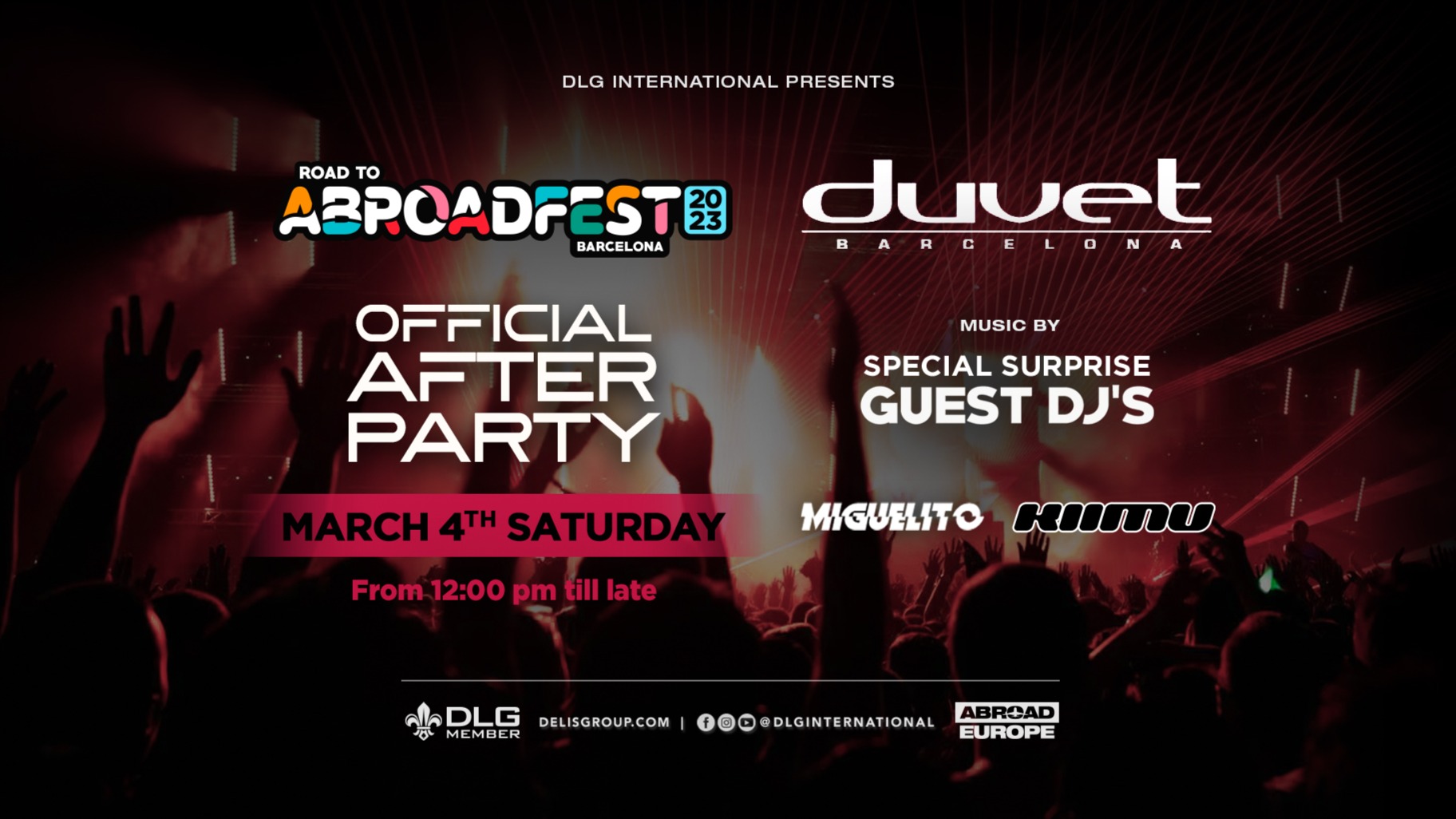 ABROADFEST AFTER PARTY MARCH 4TH @ DUVET CLUB BARCELONA image