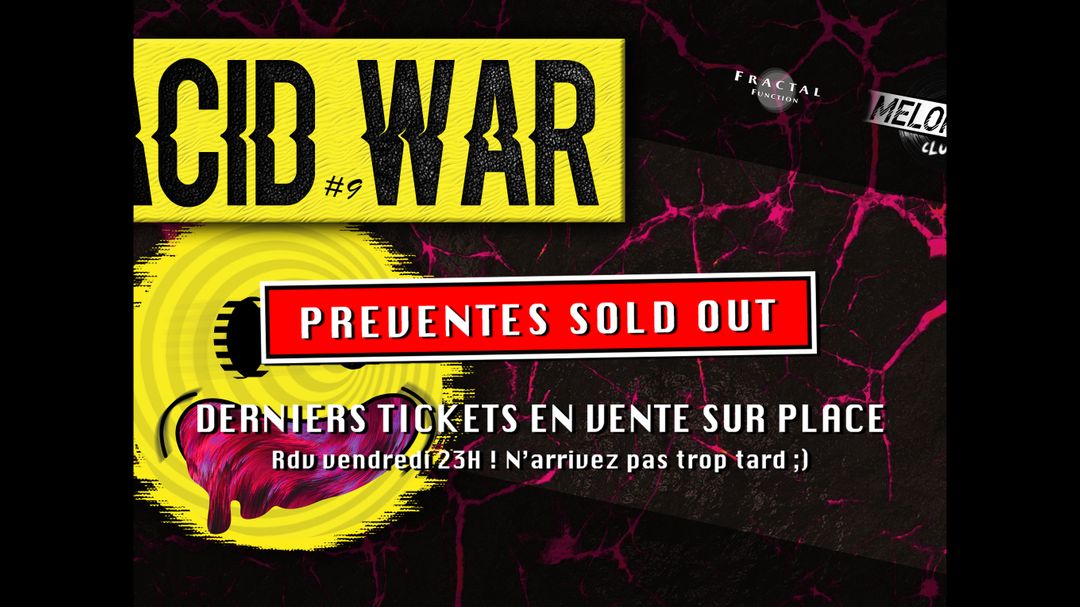 Cartell de l'esdeveniment ACID WAR #9