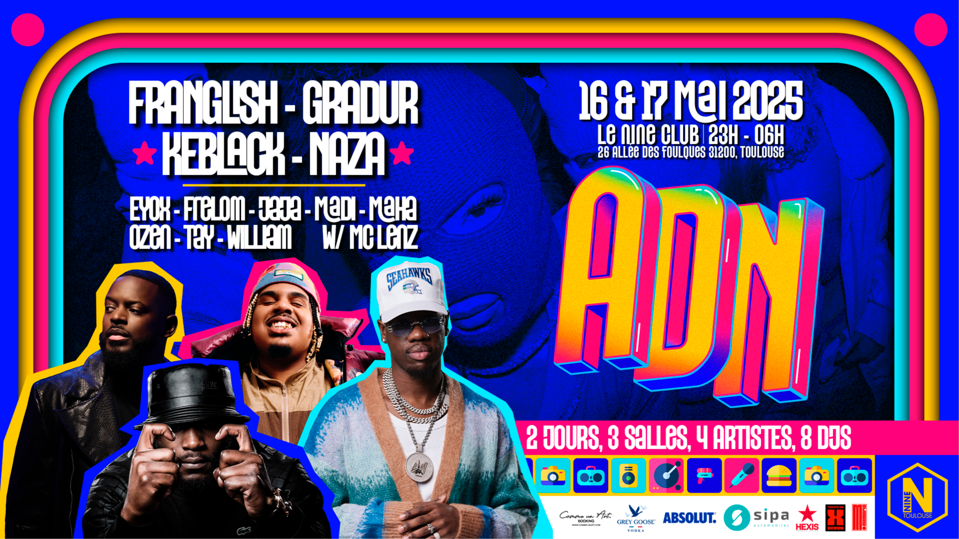 ADN - 16 & 17 MAI 2025 - FRANGLISH, GRADUR, KEBLACK & NAZA image
