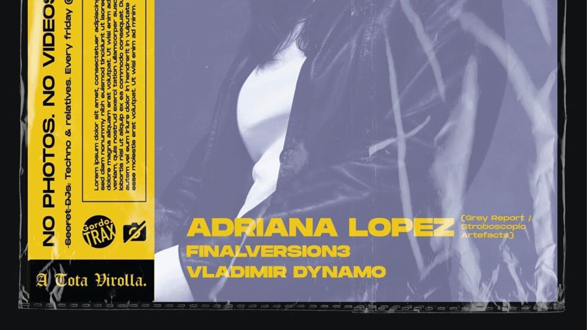 Adriana López en GORDO en LÁTEX  || Every Friday. Advanced electronic music. Secret Line-up. No photos. No video.