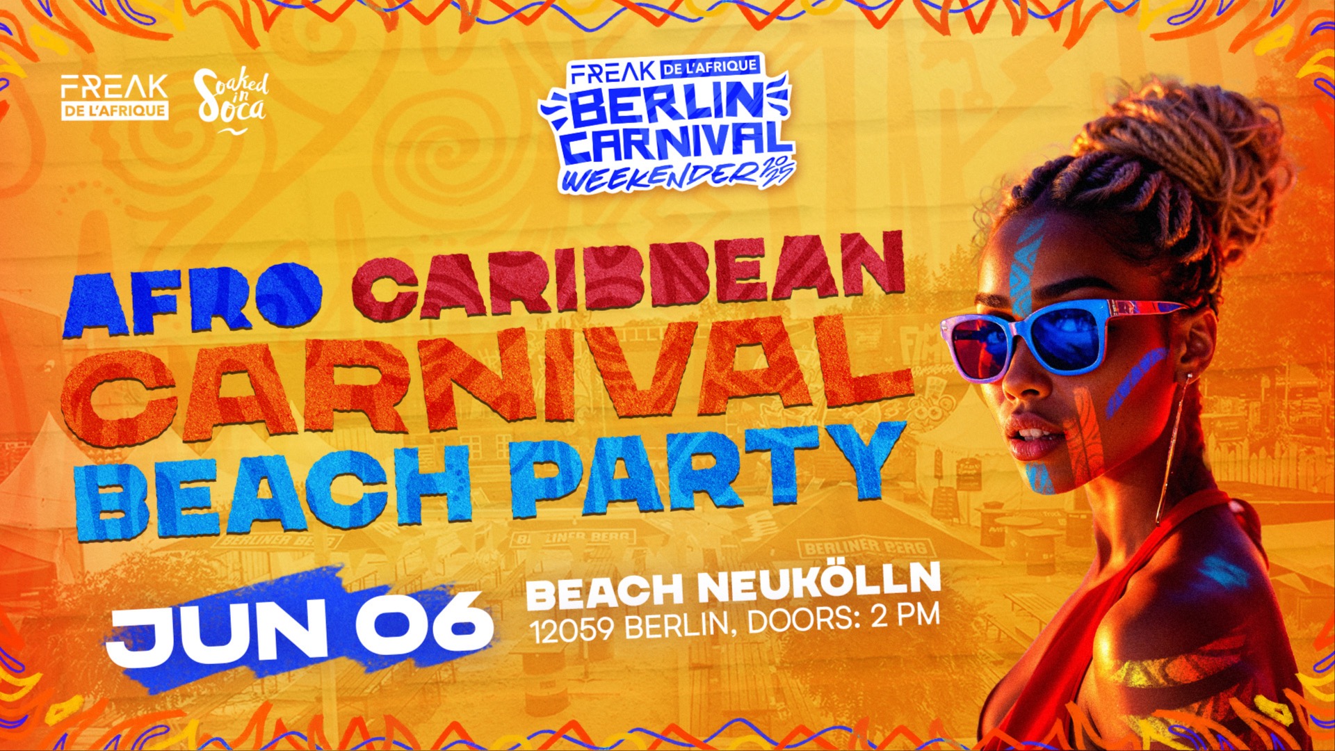 Afro Caribbean Carnival Beach Party image