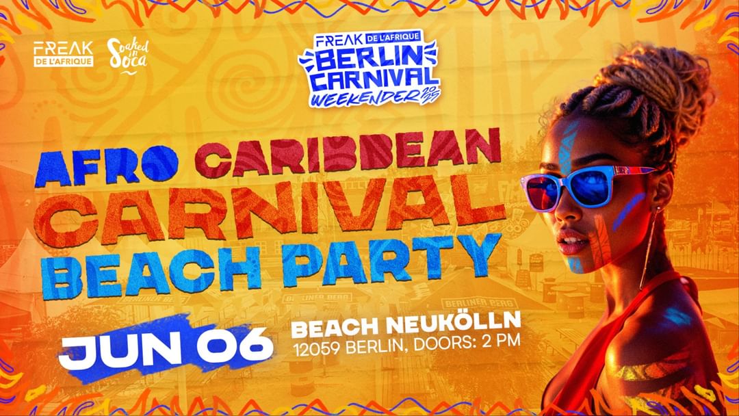 Cartel del evento Afro Caribbean Carnival Beach Party