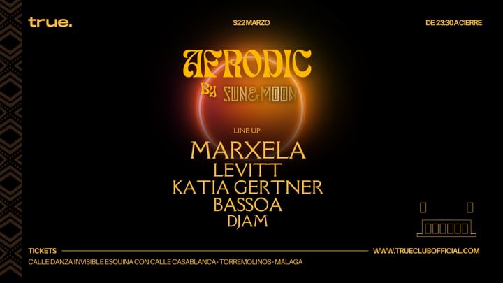 Cover for event: AFRODIC BY SUN&MOON W/ MARXELA, LEVITT, KATIA GERTNER, BASSOA y DJAM