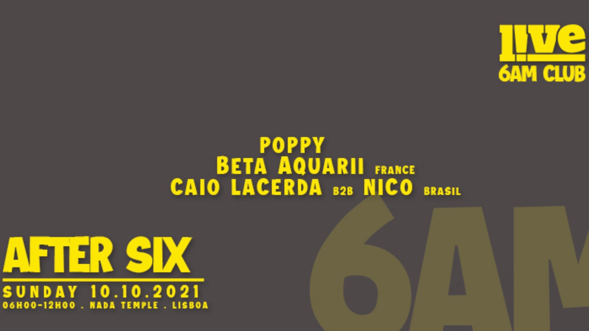 After Six - LIVE Lisboa 6am club