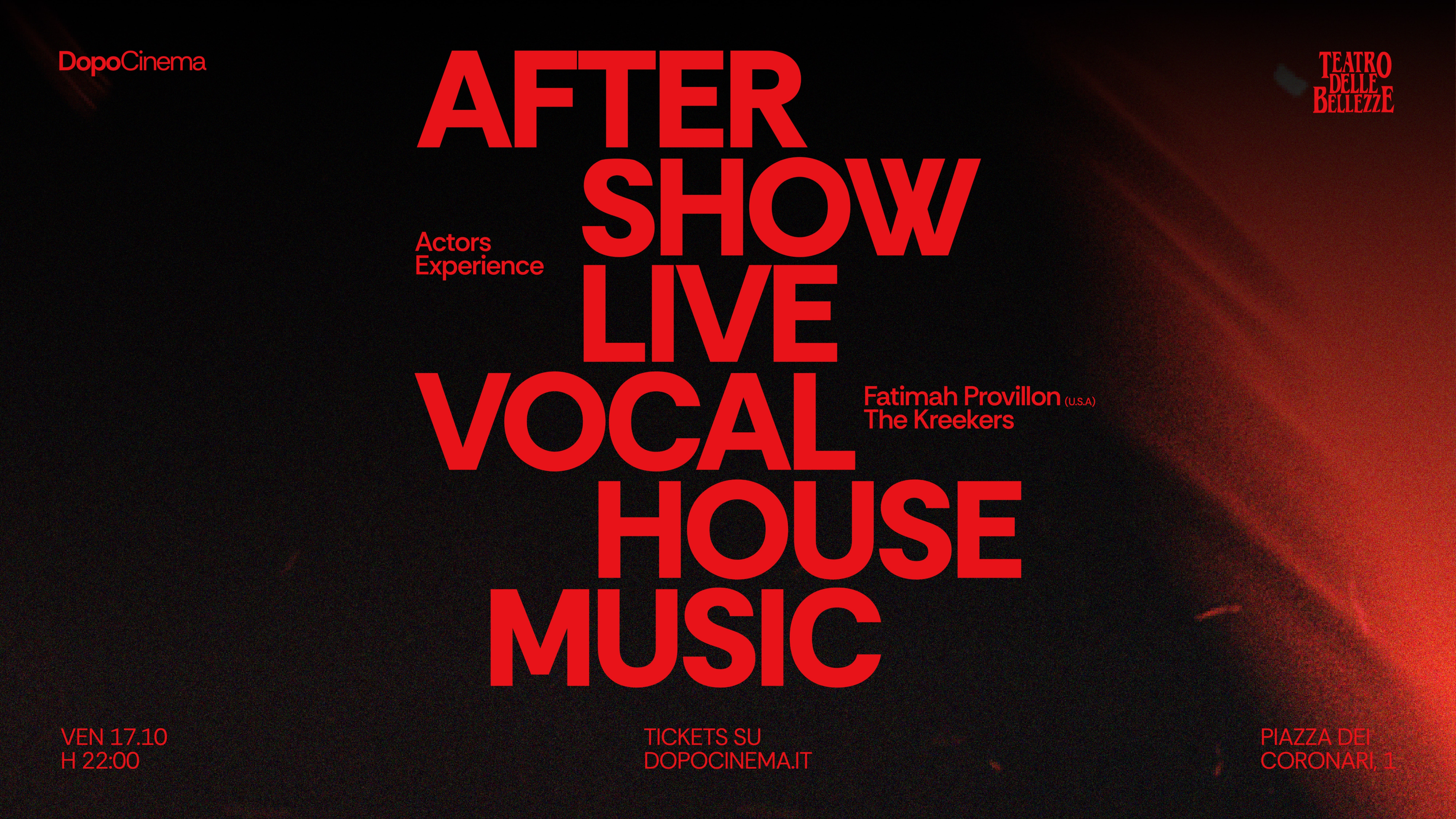 Aftershow - Live Vocal House Music  image