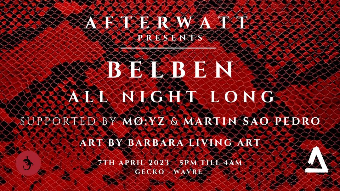 Cartel del evento AfterWATT invites Belben All Night Long
