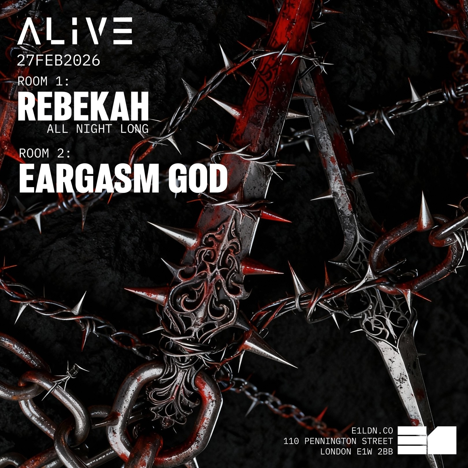 ALIVE: Rebekah (All Night Long) + EARGASM GOD image