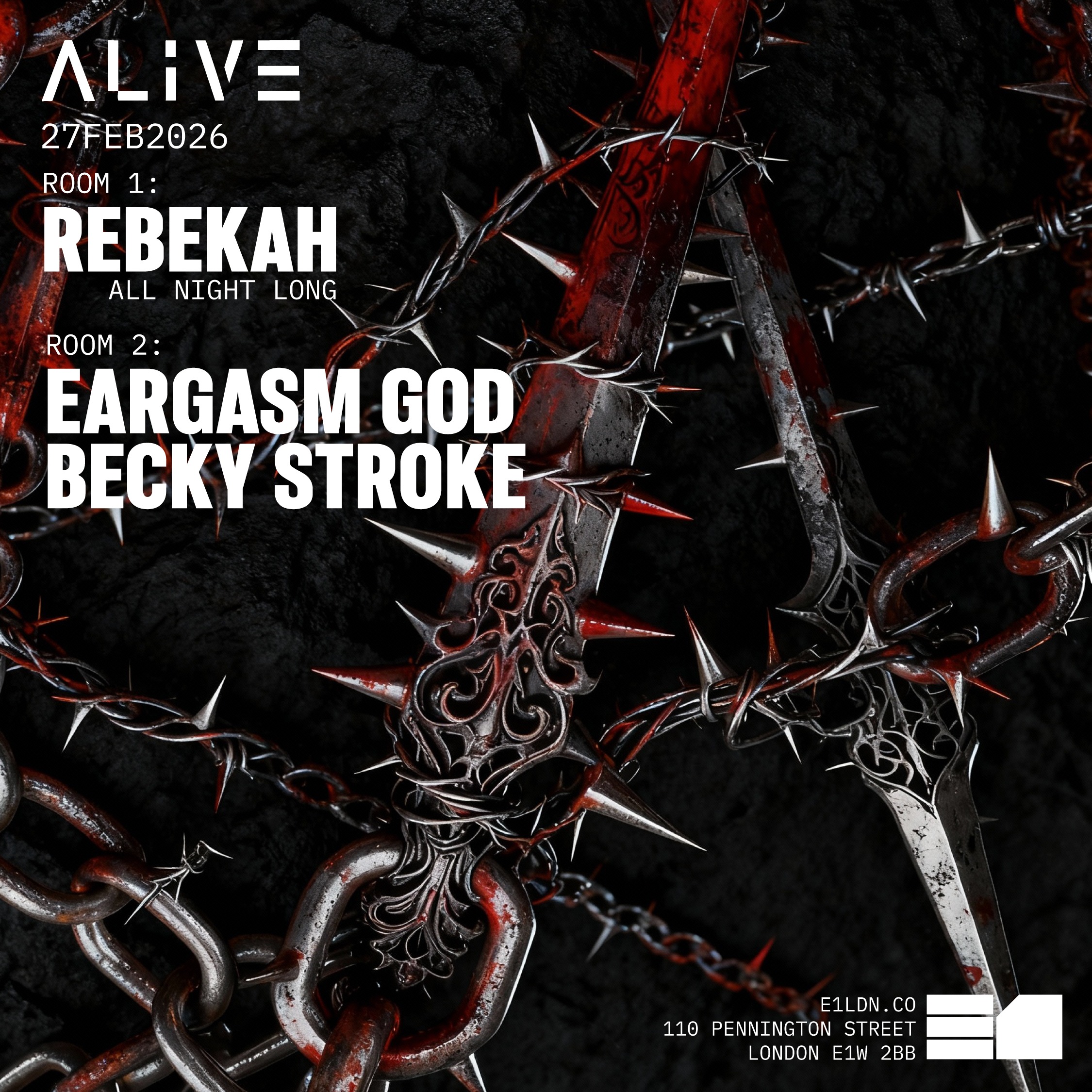 ALIVE: Rebekah (All Night Long) + EARGASM GOD image