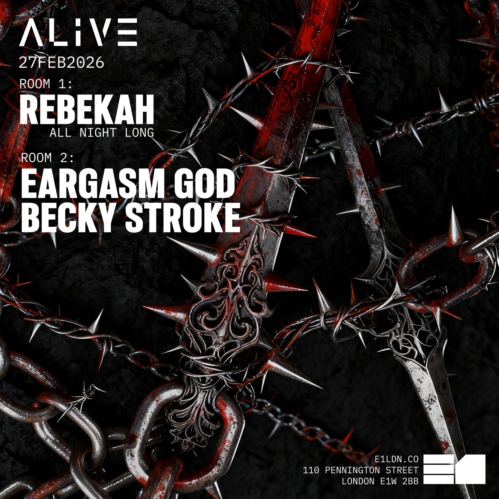 ALIVE: Rebekah (All Night Long) + EARGASM GOD image
