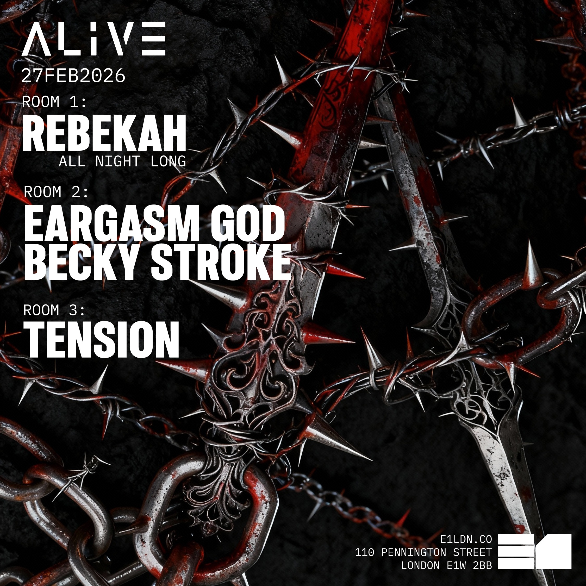ALIVE: Rebekah (All Night Long) + EARGASM GOD image