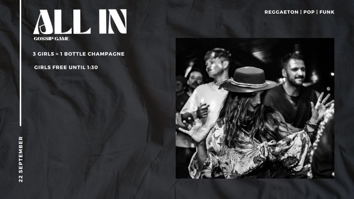 Cover for event: ALL IN - 2 floors - Baile Funk Reggaeton & Pop - Entrance until 1:30am