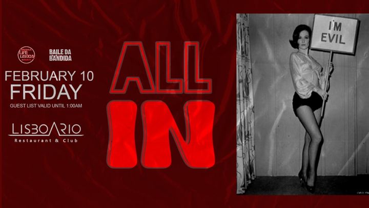 Cover for event: ALL IN - 2 floors - Baile Funk Reggaeton & Pop - Entrance until 1am