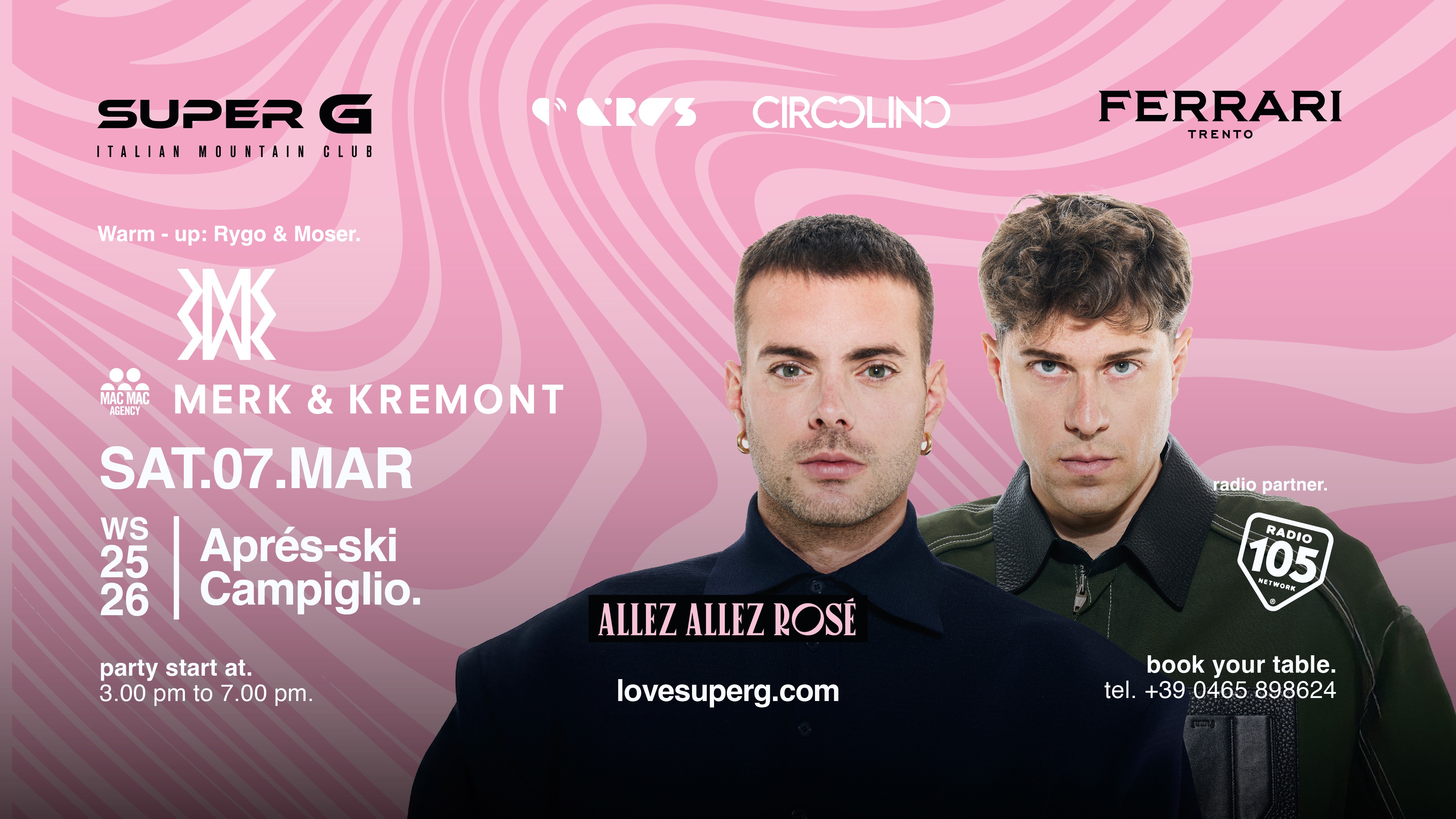 ALLEZ ALLEZ ROSÉ presents MERK & KREMONT @Super G image
