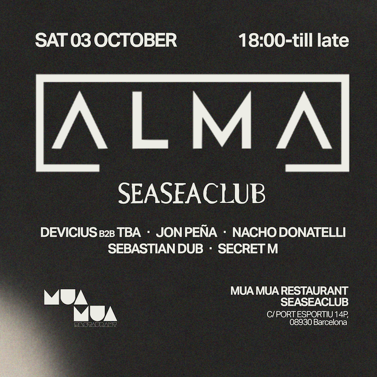 ALMA @ SEASEACLUB MUA MUA ROOFTOP  FROM 6:00 PM- TILL LATE