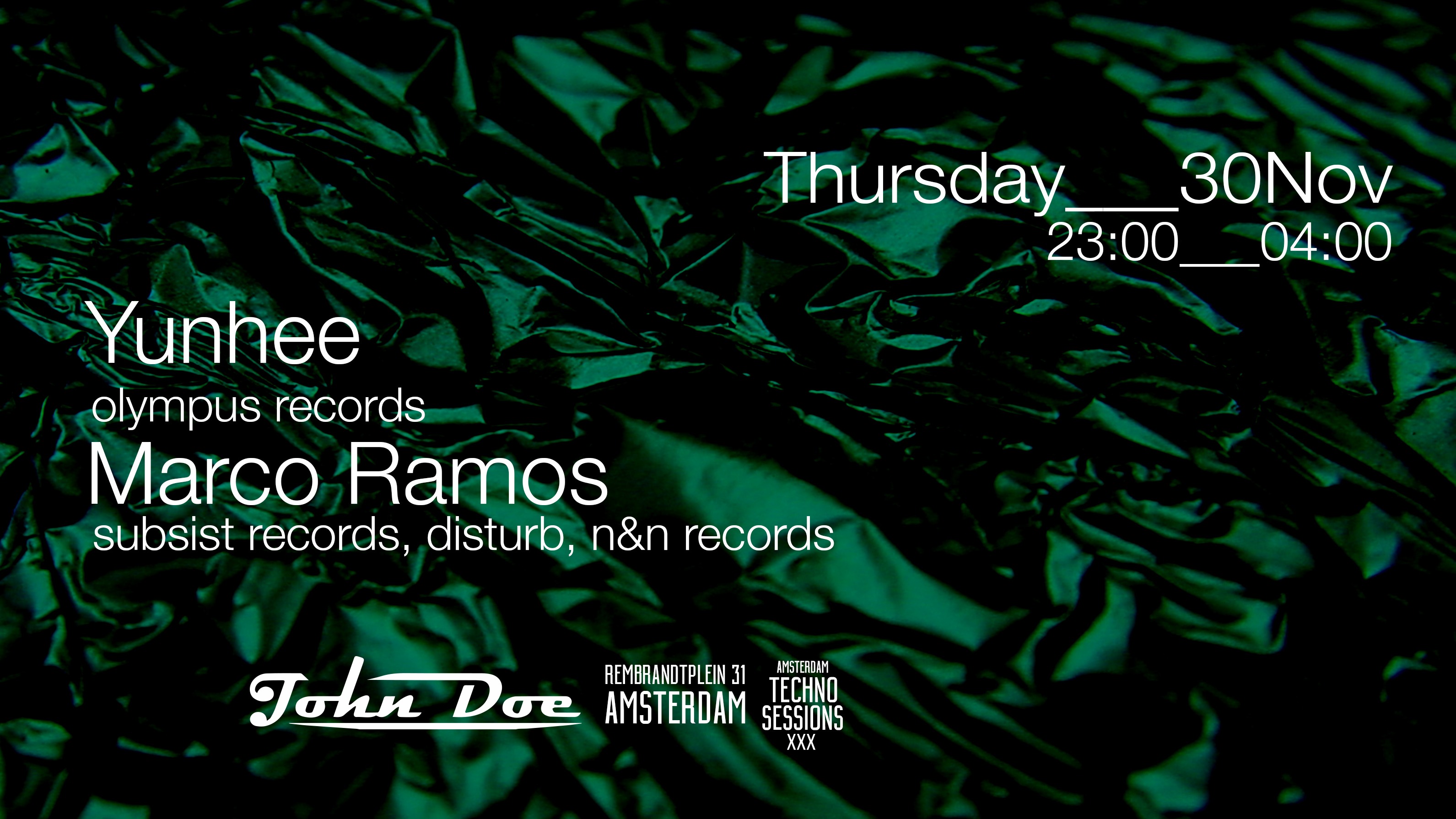 Amsterdam Techno Sessions w/ Marco Ramos & Yunhee image