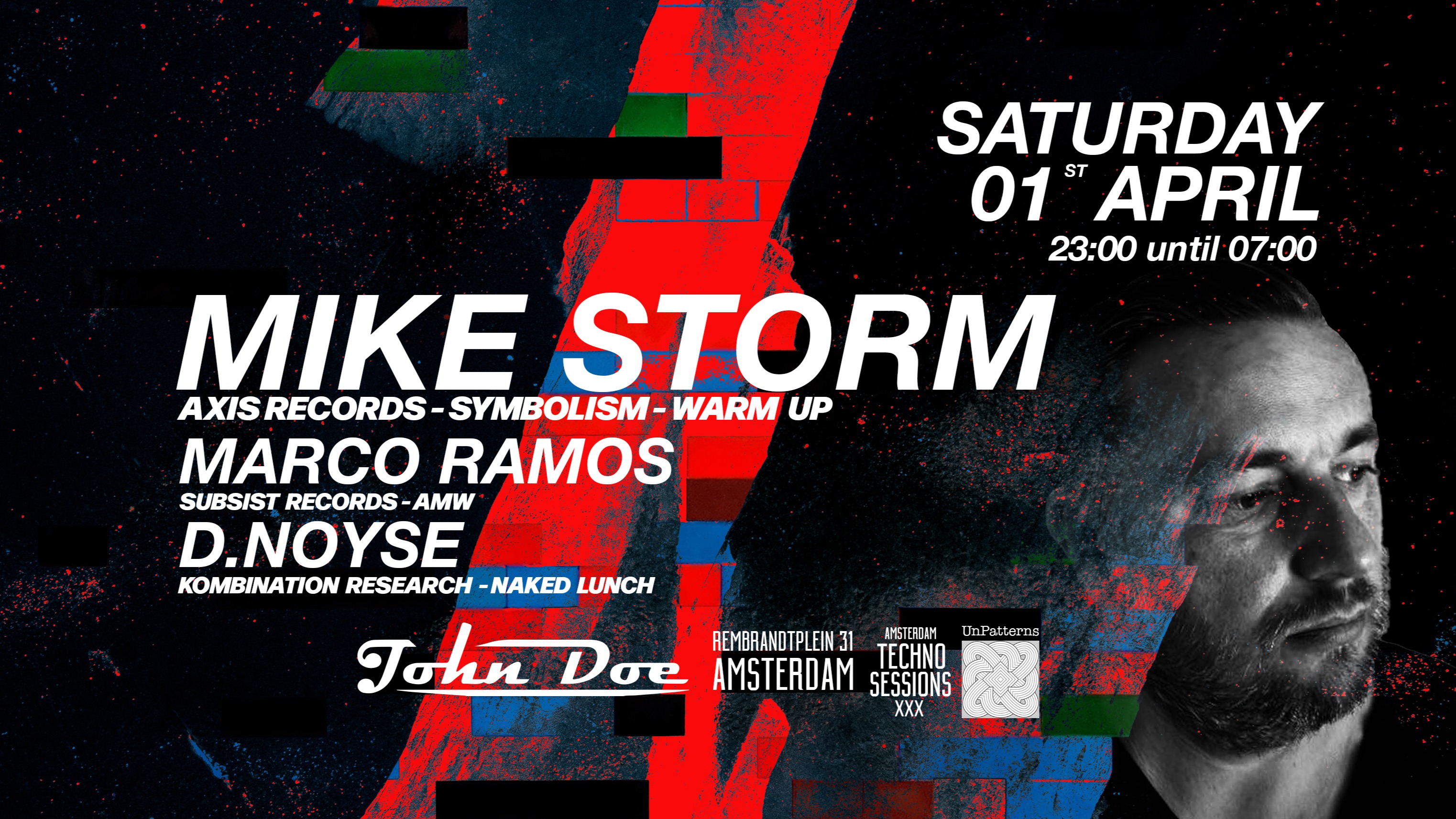 Amsterdam Techno Sessions w/ Mike Storm (Axis Records, Symbolism, Warm Up) image