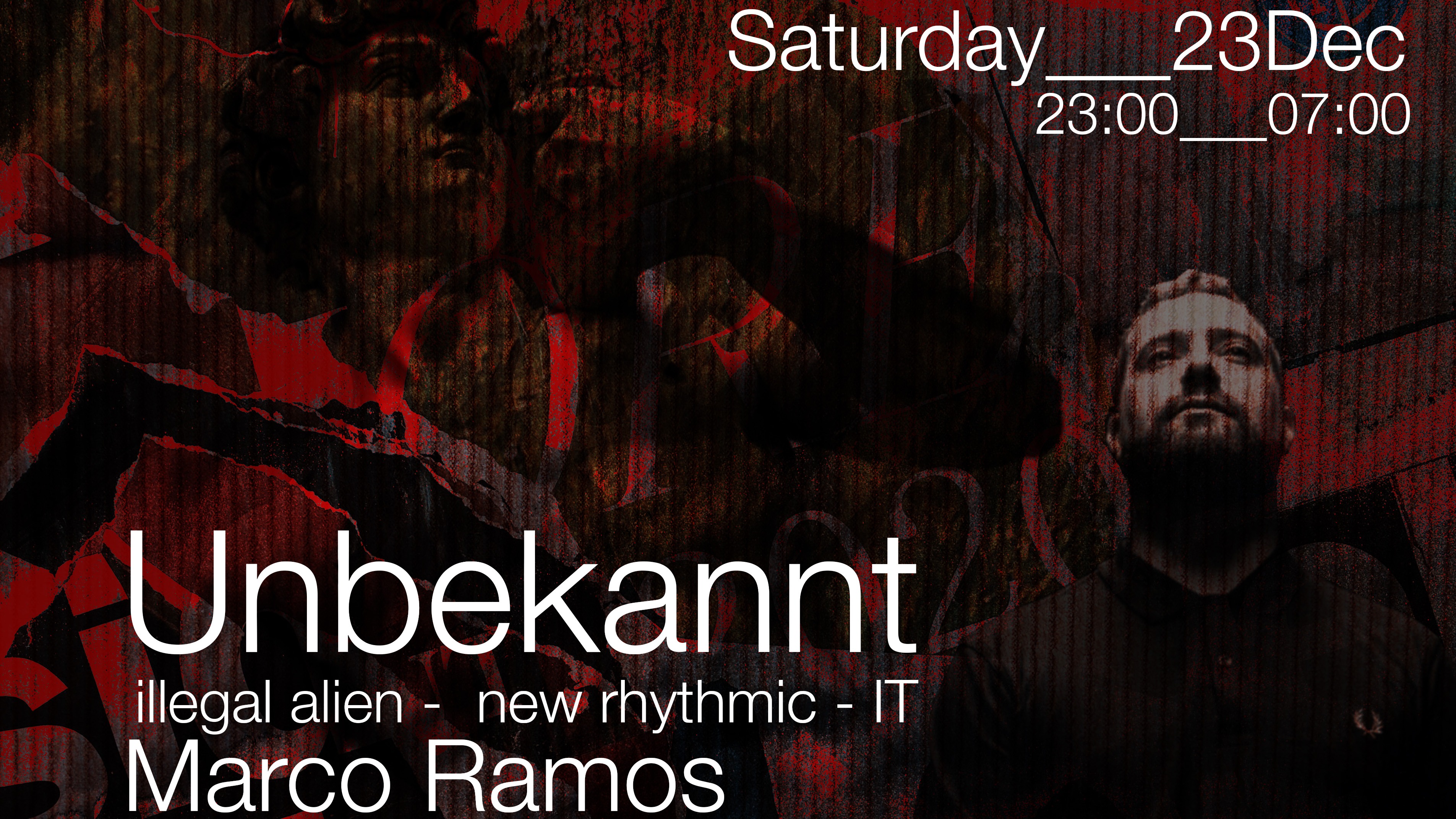 Amsterdam Techno Sessions w/ Unbekannt (Illegal Alien, New Rhythmic) IT  image