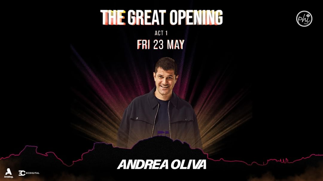 Cartell de l'esdeveniment ANDREA OLIVA - THE GREAT OPENING - ACT 1