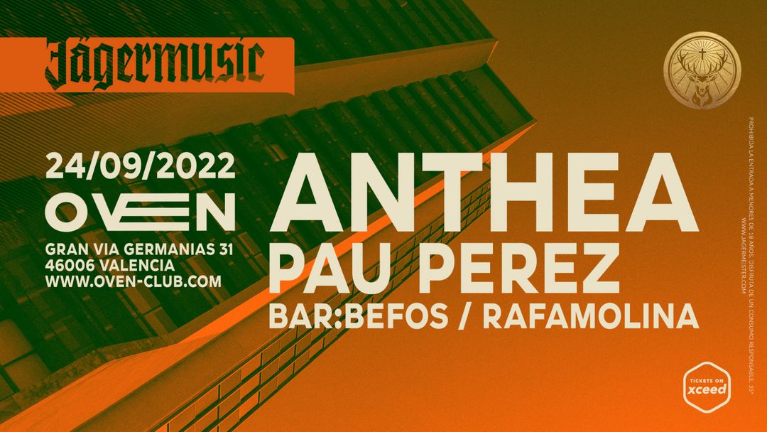 Capa do evento Anthea + Pau Pérez   Bar: Be Fos + Rafa Molina