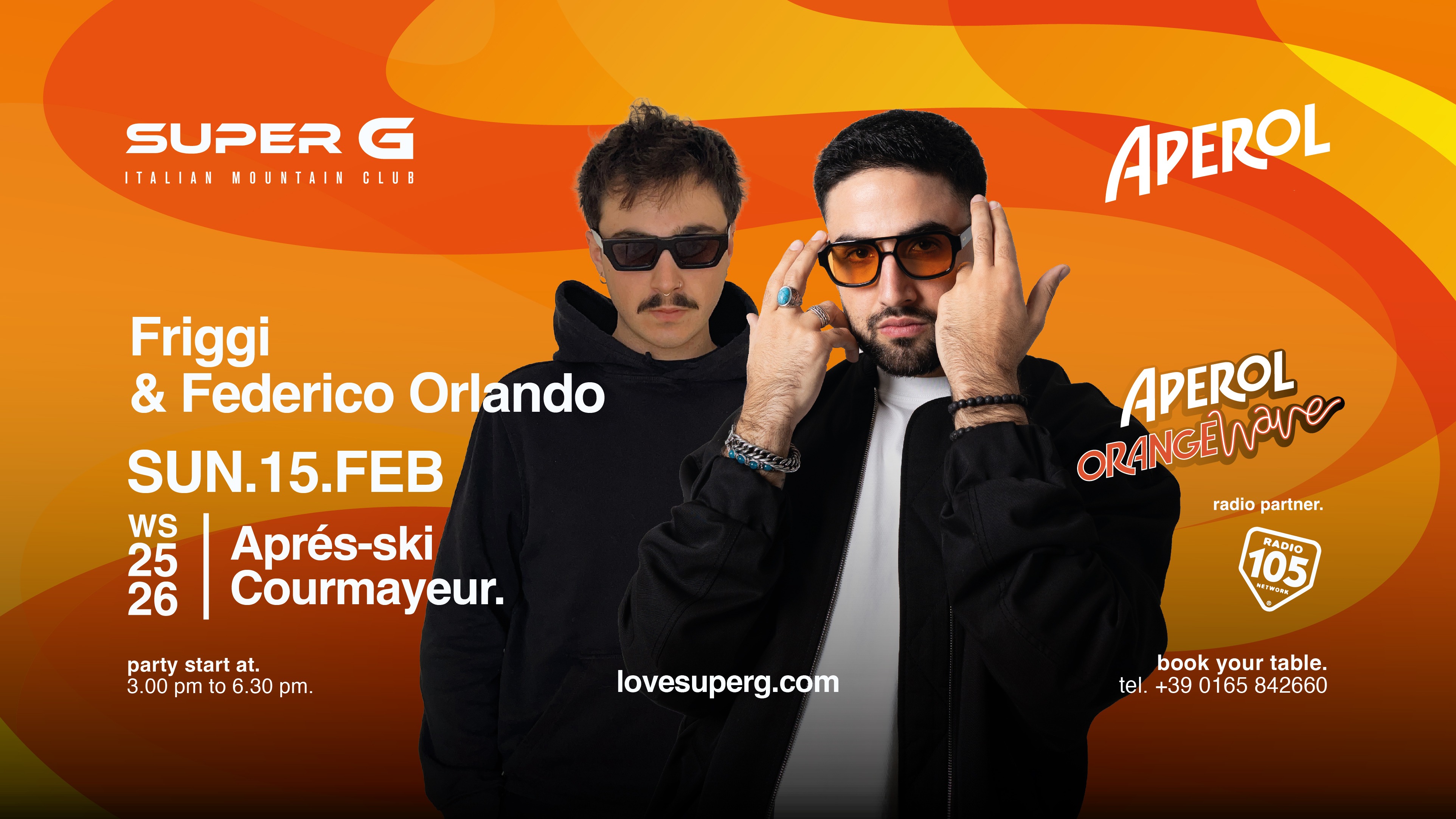 APEROL ORANGE WAVE presents Friggi & Federico Orlando @Super G  image