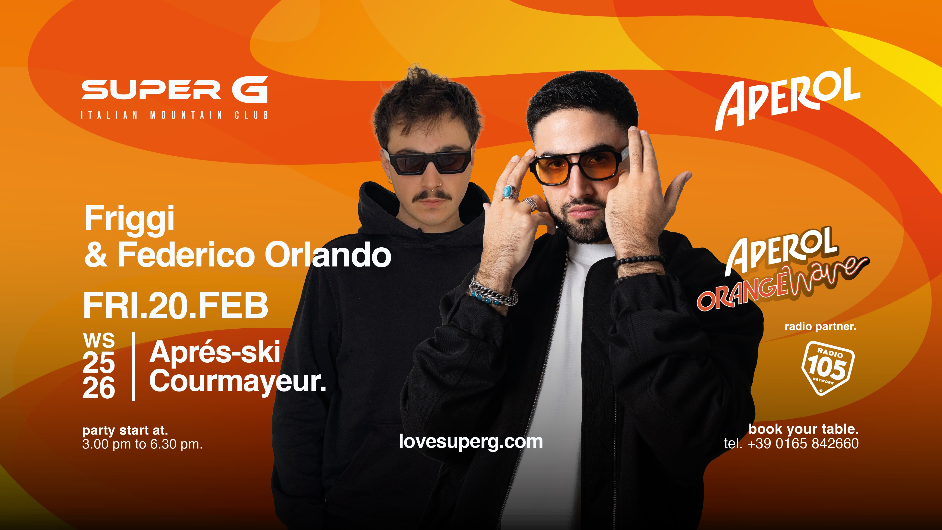 APEROL ORANGE WAVE presents Friggi & Federico Orlando @Super G  image