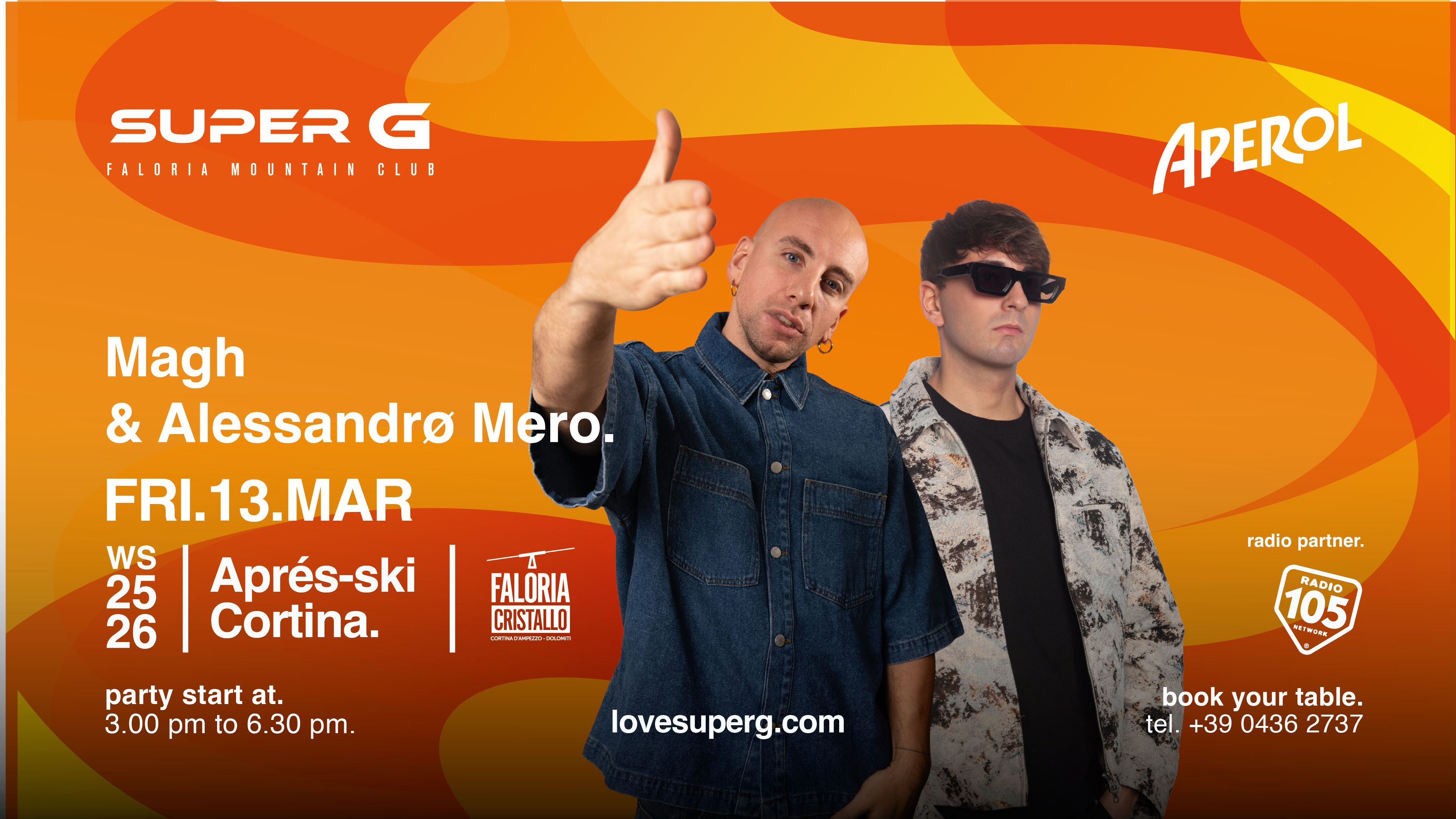 APEROL ORANGE WAVE presents MAGH & ALESSANDRØ MERO @Super G image