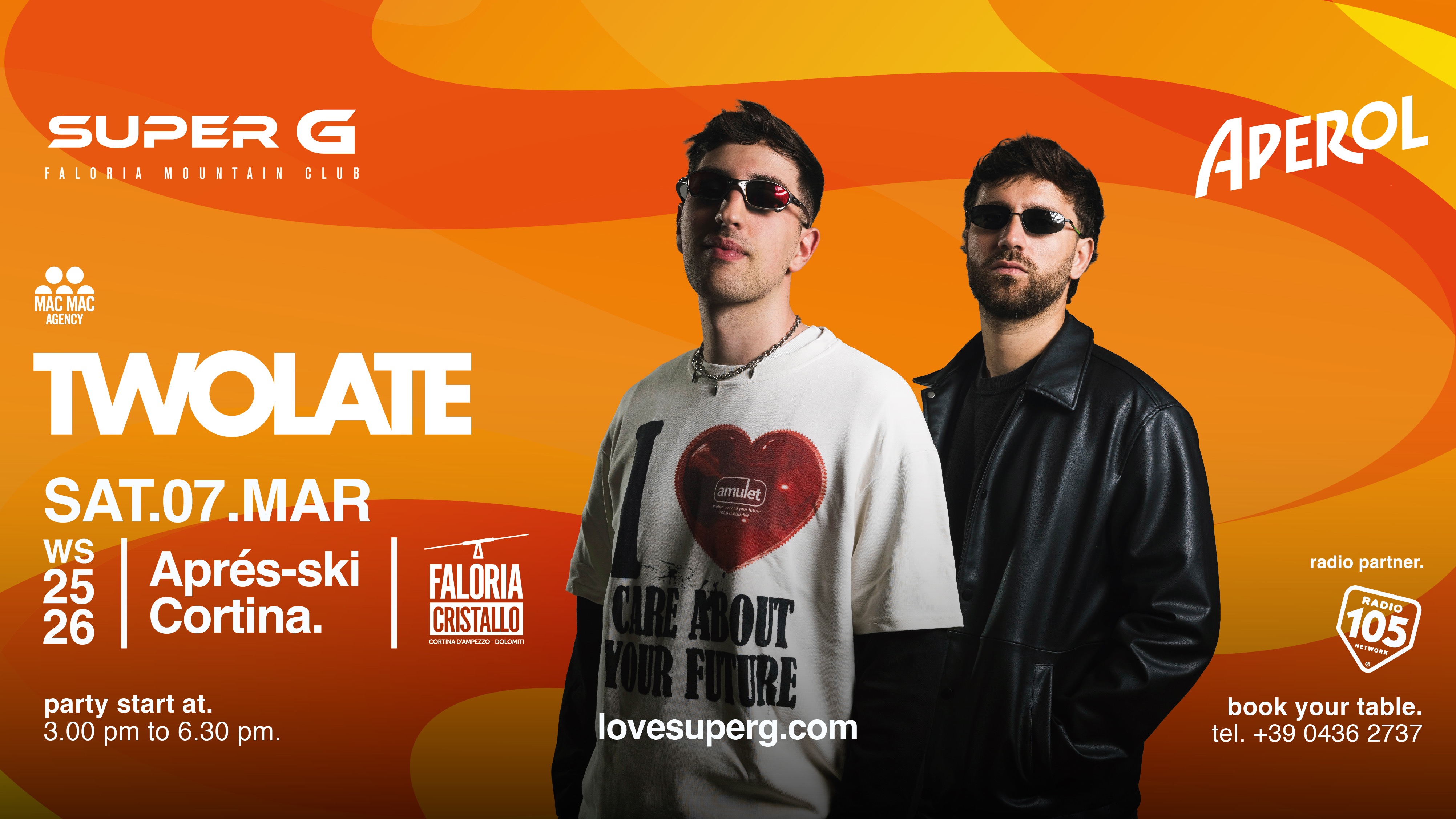 APEROL ORANGE WAVE presents TWOLATE @Super G  image