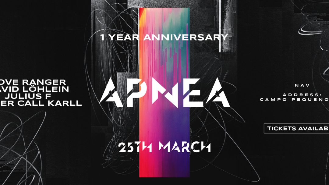 Cartell de l'esdeveniment Apnea - 1 Year Anniversary - W/ David Löhlein(DE) / Rove Ranger(DE)