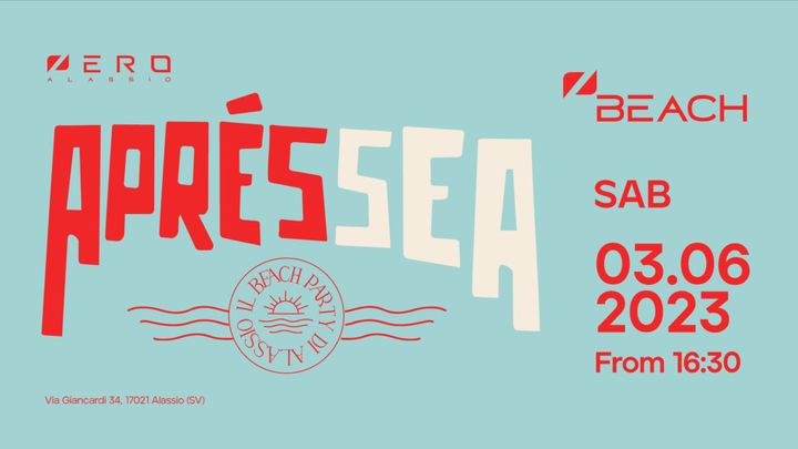 Cover for event: Après-sea | The Beach Party | Sabato 3 Giugno