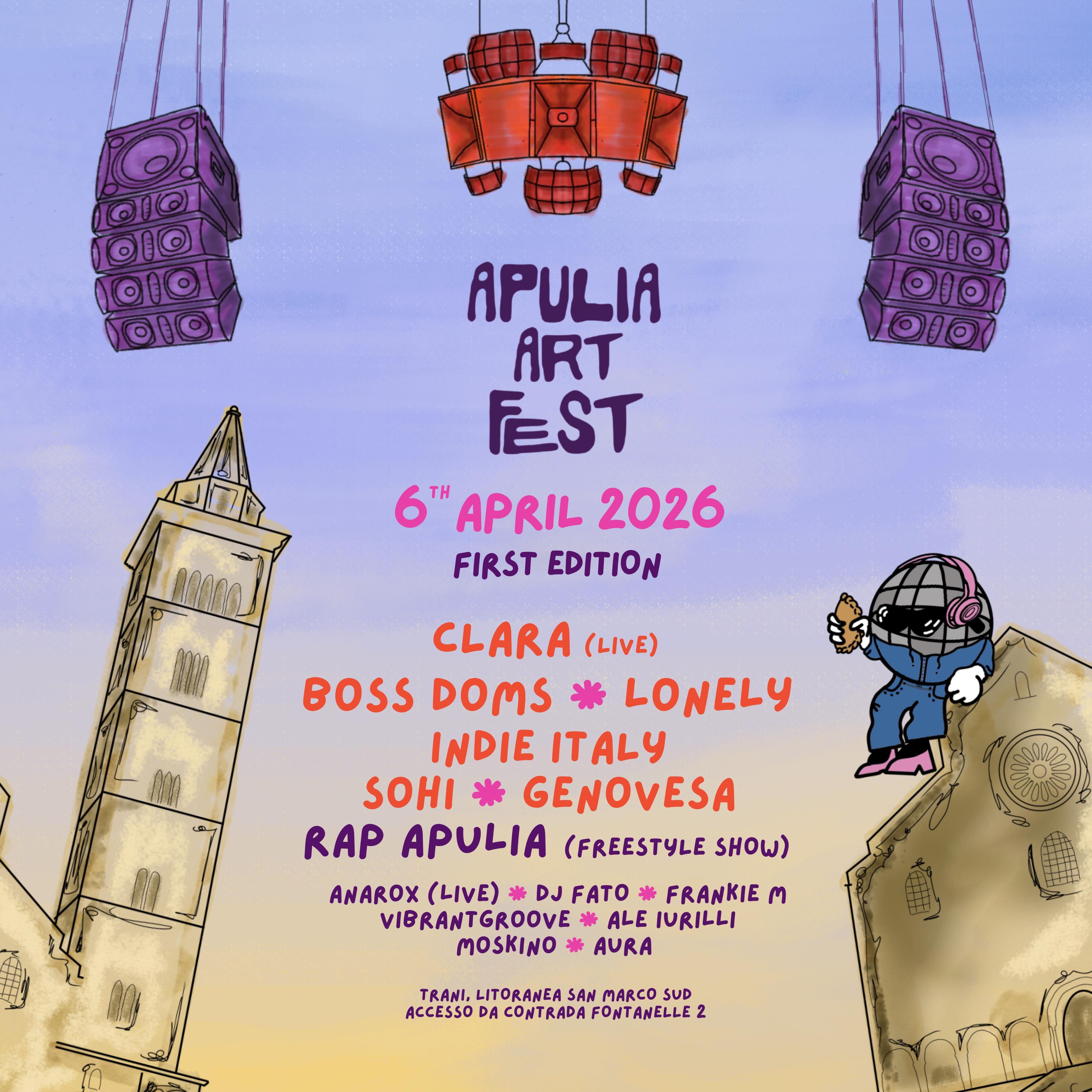 Apulian Art Fest pres CLARA live, BOSS DOMS & more  image