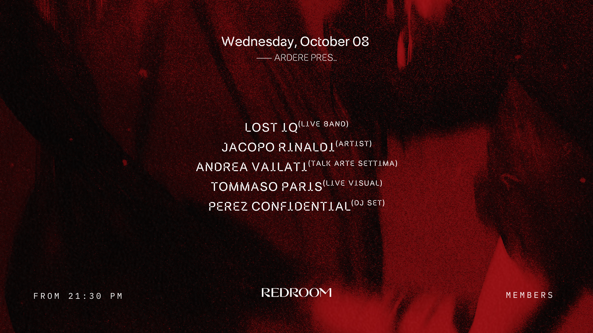 ARDERE Pres. Effetto Notte - Dialogo tra cinema, musica live e arte.