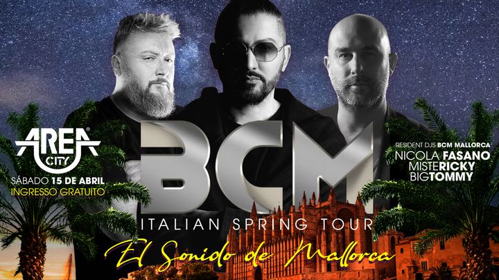 Cover for event: Area City /BCM MALLORCA Italian Spring Tour/sat 15th apr