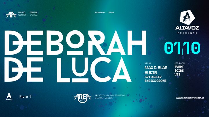 Cover for event: AREA presenta ALTAVOZ w/ DEBORAH DE LUCA | sat 1st oct