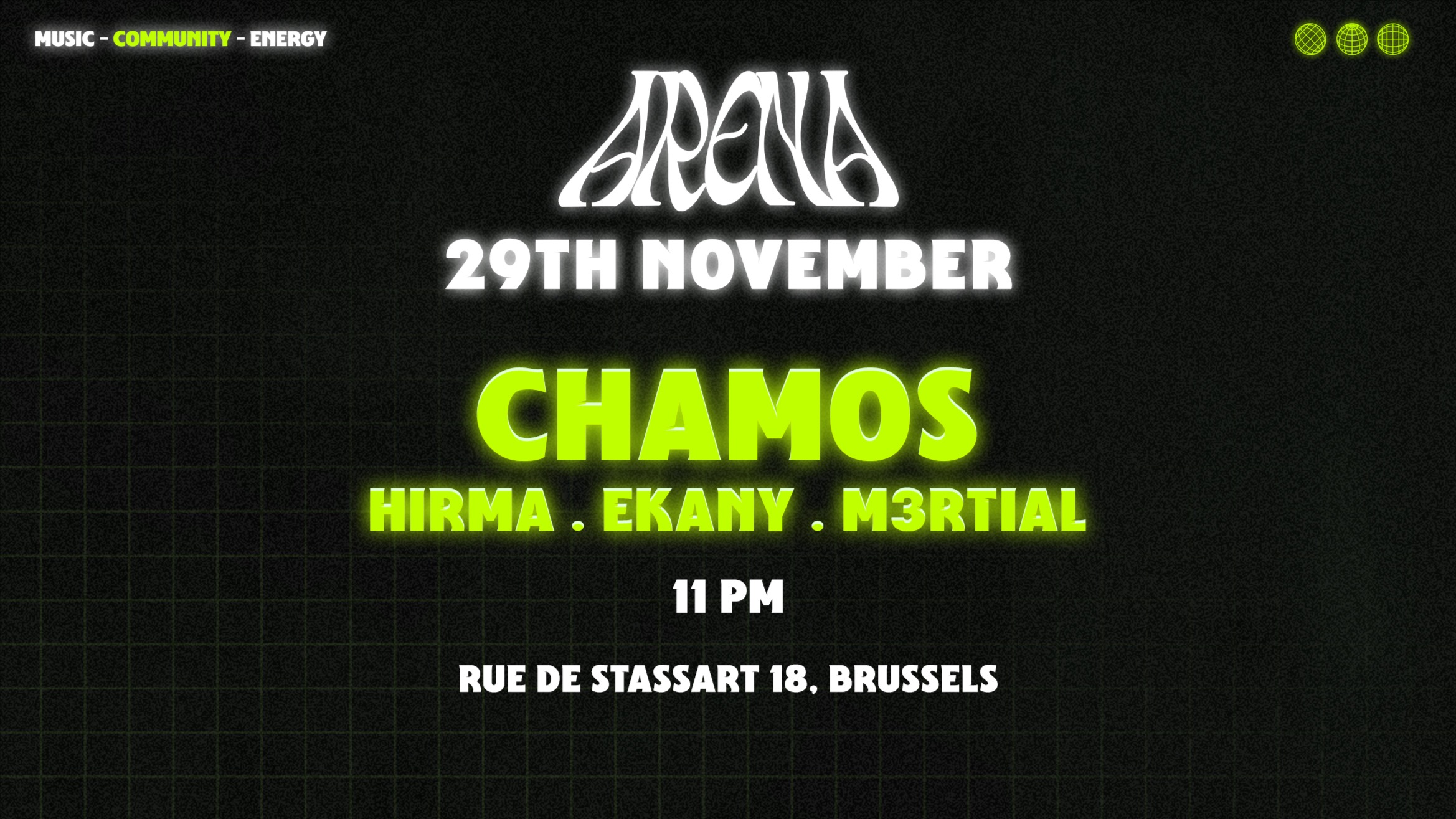 Arena 9th Edition CHAMOS / HIRMA / EKANY @Spirito 29.11