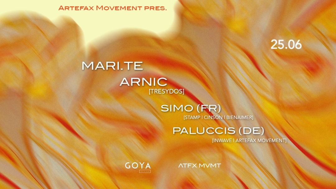 Cartel del evento Artefax Movement w/ Mari.te, Arnic, Simo, Paluccis