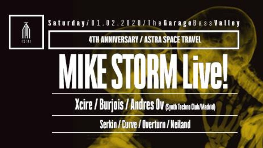 Cartel del evento Astra Space Travel 4th Anniversary w/ Mike Storm Live!