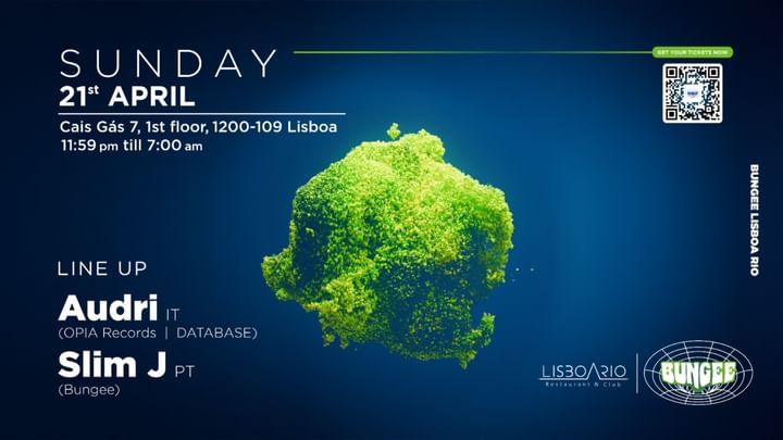 Cover for event: AUDRI • SLIM J | SUN 21 APR • LISBOA RIO