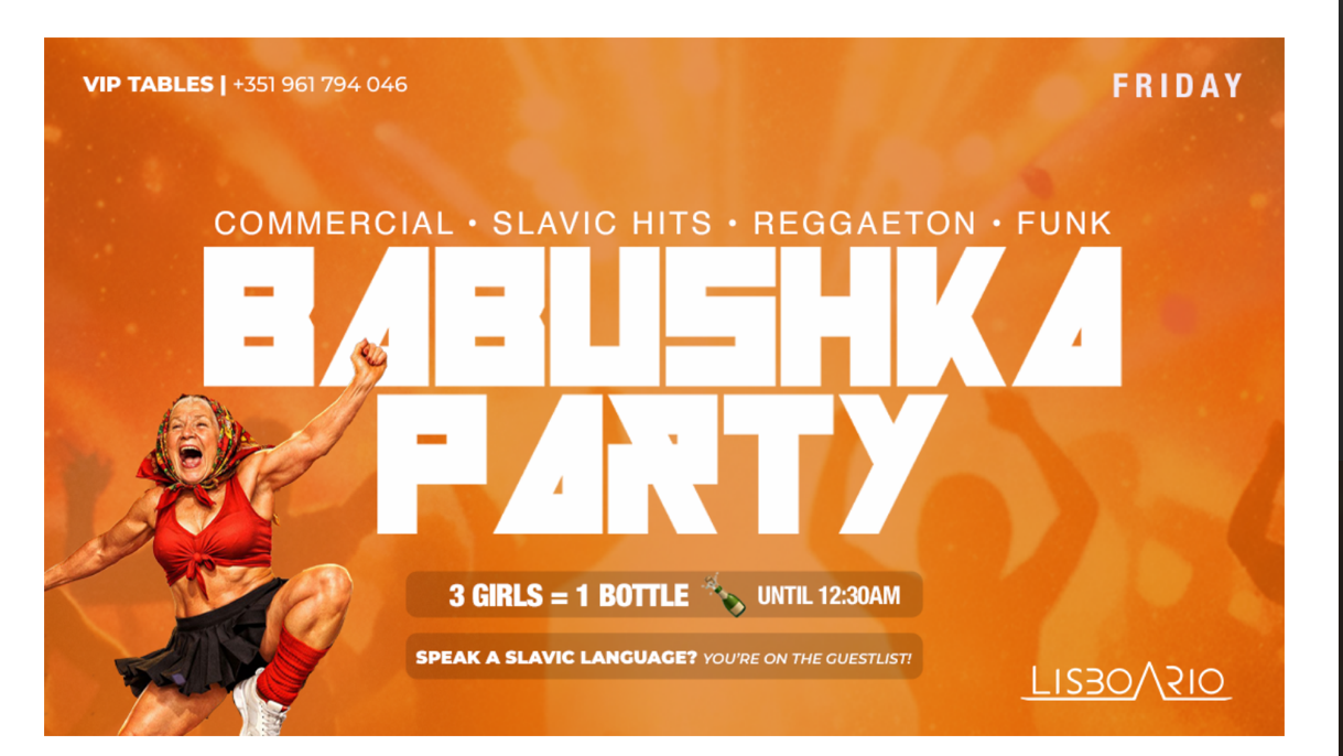 Babushka Party - Girls free until 1am