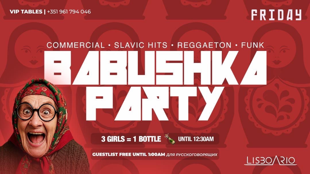 Babushka Party - Girls free until 1am image