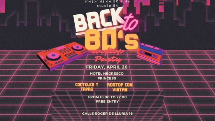 Cover for event: Back to the 80´s rooftop party