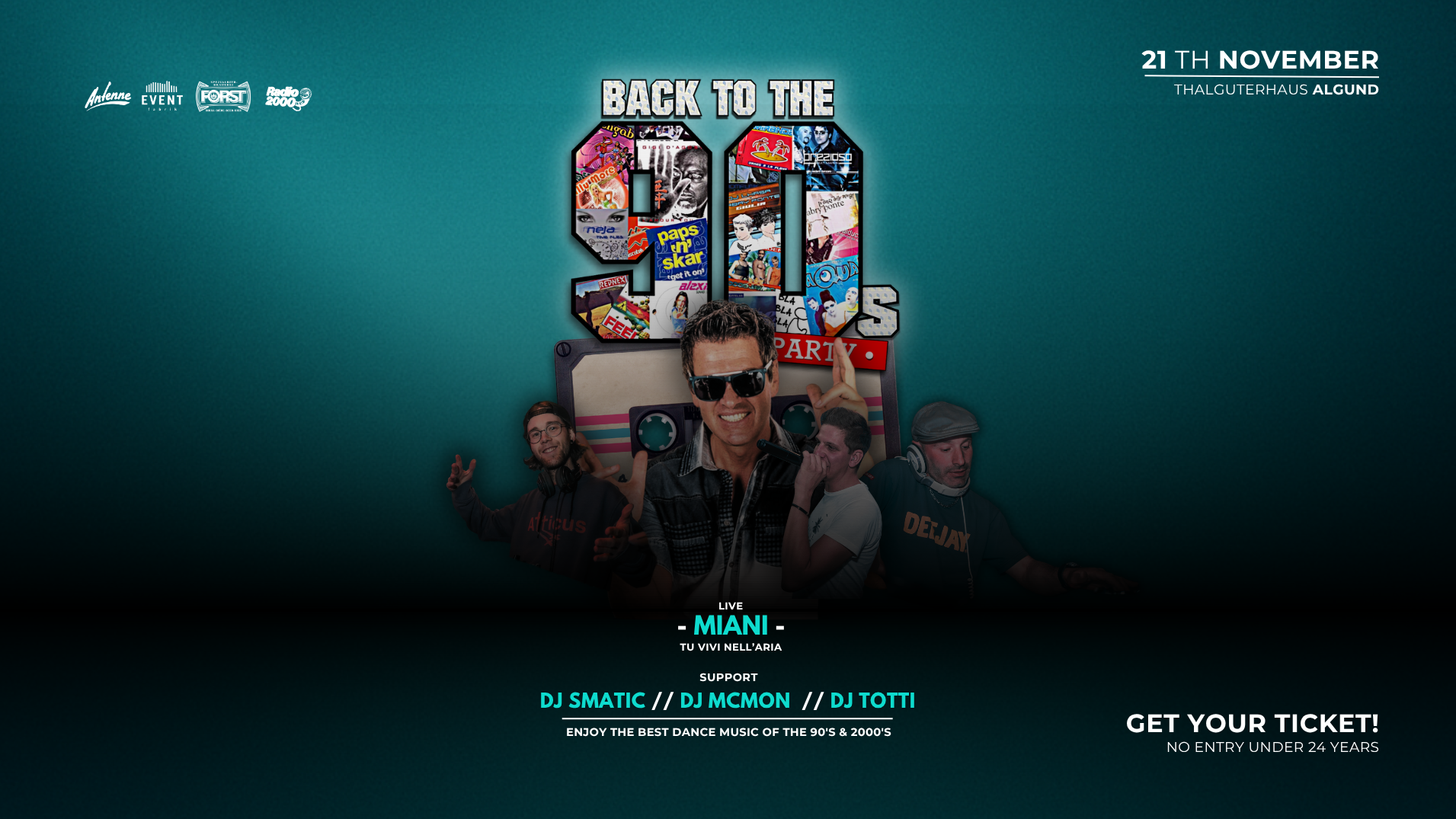 BACK TO THE 90's Party | Miani Live - Algund image