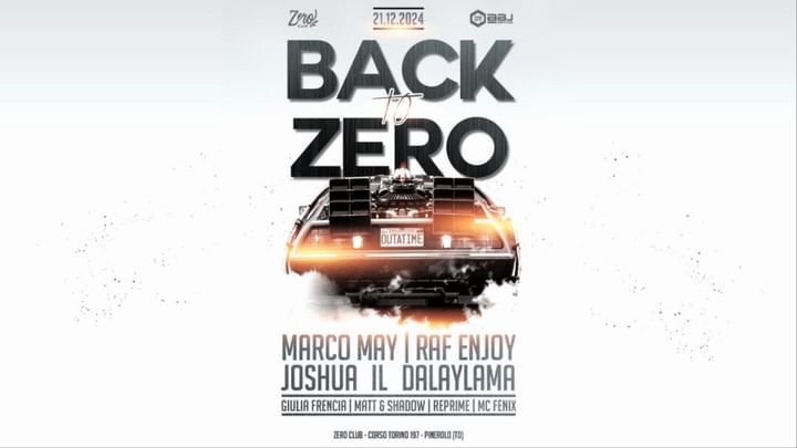 Cover for event: BACK TO ZERO