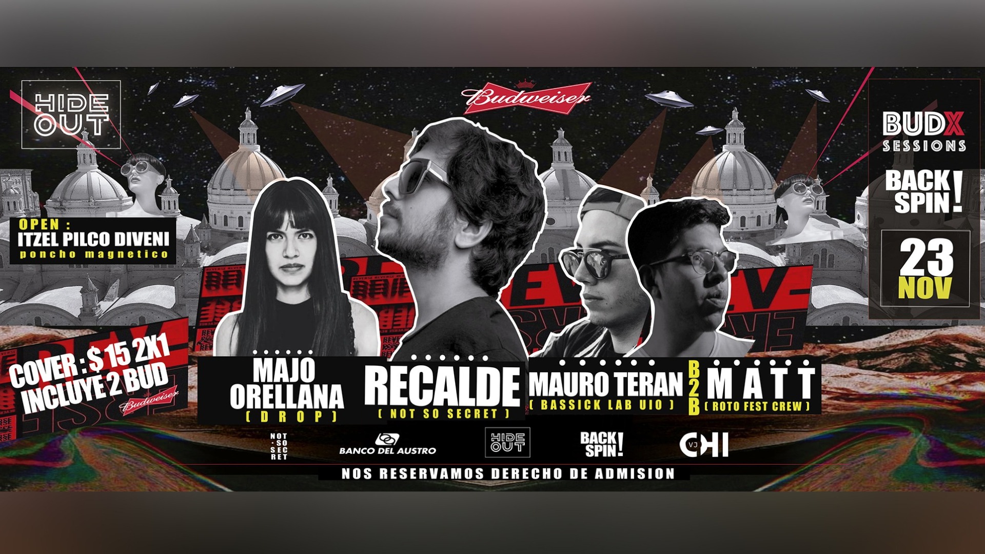 Backspin w/ Recalde / M. Teran B2B Matt / Majo Orellana image