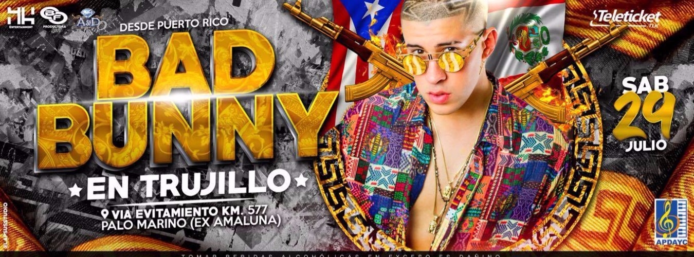 Bad Bunny En Trujillo | Sábado 29 De Julio image