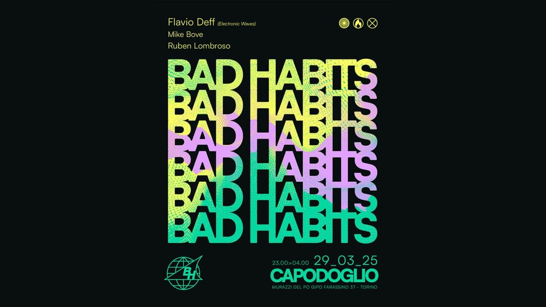 Cartell de l'esdeveniment Bad Habits ✷ Capodoglio