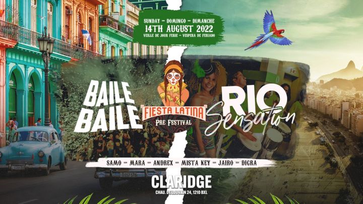 Cover for event: Baile Baile - Rio Sensation - Fiesta Latina pre-festival 14/08