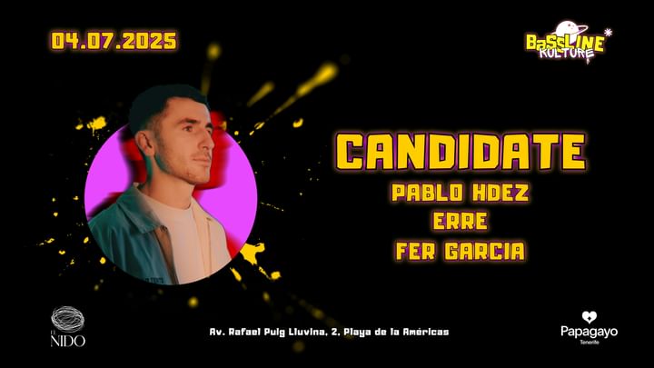 Cover for event: Bassline · @El Nido · Vie. 4th July 2025