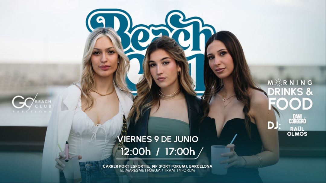 Cartell de l'esdeveniment Beach Club Morning | From 12:00 a.m. to 5:00 p.m.