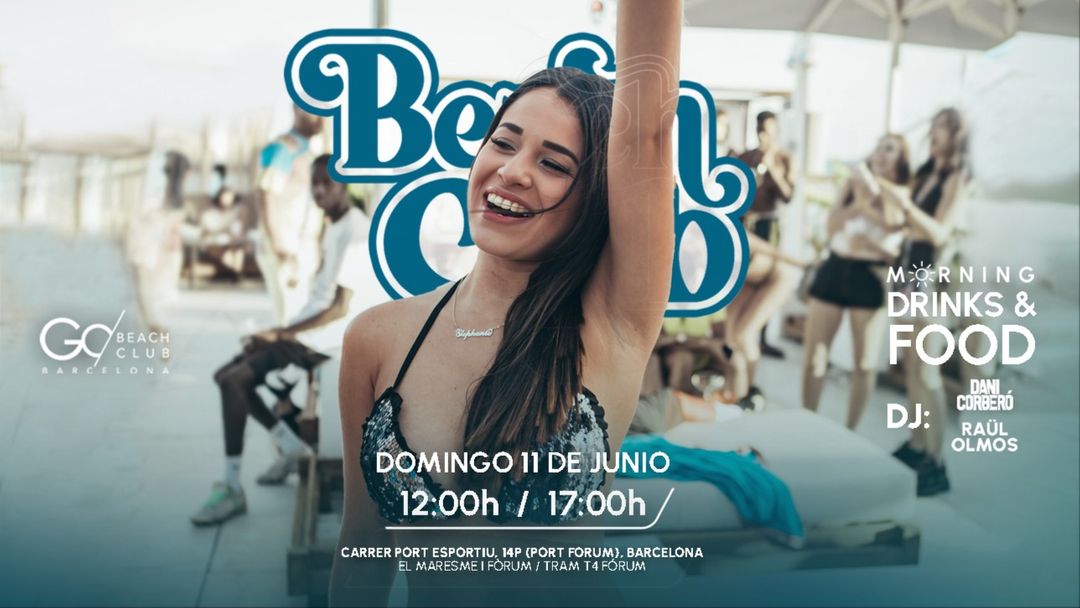 Cartell de l'esdeveniment Beach Club Morning | From 12:00 a.m. to 5:00 p.m.