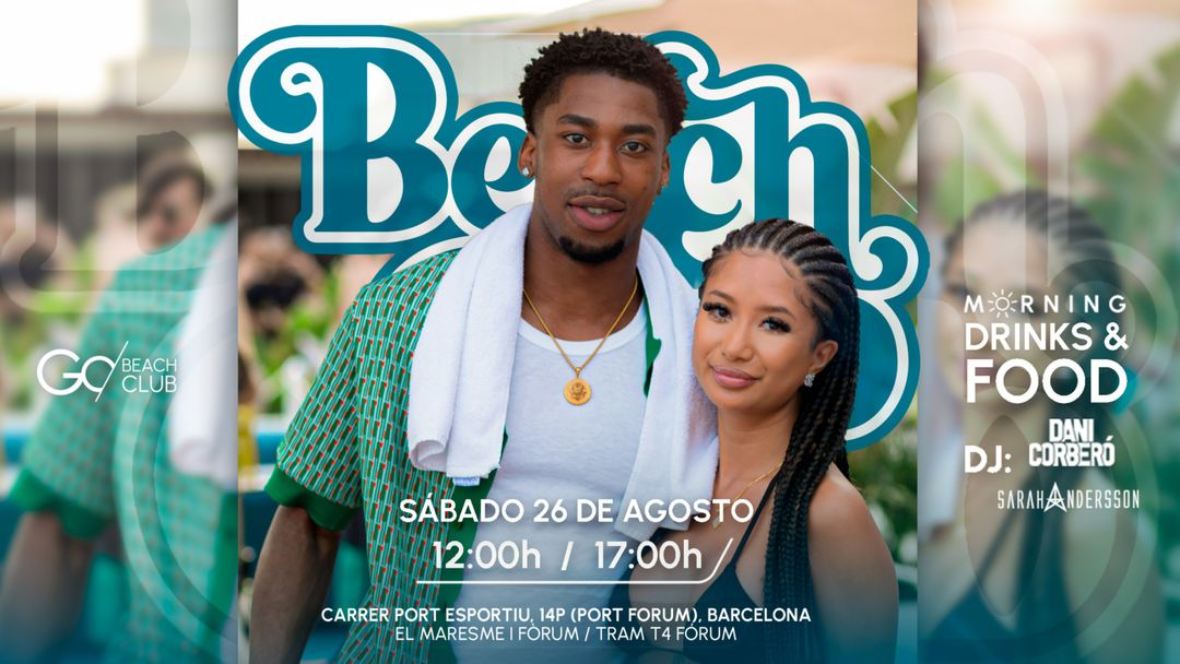 Capa do evento Beach Club Morning | From 12:00 a.m. to 5:00 p.m.